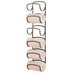 mDesign Metal Towel Shelves – Towel Rack for The Bathroom with 6 Compartments – Practical Bathroom Accessories for Both Large and Small Towels – Bronze