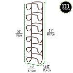 mDesign Metal Towel Shelves – Towel Rack for The Bathroom with 6 Compartments – Practical Bathroom Accessories for Both Large and Small Towels – Bronze