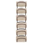 mDesign Metal Towel Shelves – Towel Rack for The Bathroom with 6 Compartments – Practical Bathroom Accessories for Both Large and Small Towels – Bronze