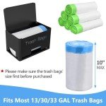 STWWO Large Trash Bag Holder Dispenser, Metal Garbage Bag Dispenser Roll Holder, Kitchen Trash Bag Organizer for Under Sink, Wall Mounted or Freestanding, Black