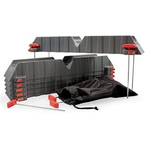 Camco Rhino Camper / RV Sewer Hose Support Kit - Supports Up to 20-Feet of RV Sewer Hose - Features Nesting Design for Easy RV Storage & Includes (6) 30” Section w/4 Stakes Each (43071)