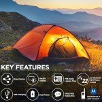 Motorola Solutions, Portable FRS, T275, Talkabout, Two-Way Radios, Rechargeable, 22 Channel, 25 Miles, Orange W/Black, 2 Pack