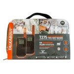 Motorola Solutions, Portable FRS, T275, Talkabout, Two-Way Radios, Rechargeable, 22 Channel, 25 Miles, Orange W/Black, 2 Pack