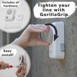 GorillaLine Max - Retractable Clothesline Indoor Outdoor Clothes Line - Heavy Duty Clothes Drying Laundry Line - Wall Mounted Drying Rack - Air Dry Clothing - Max Tighten with GorillaGrip
