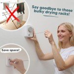 GorillaLine Max - Retractable Clothesline Indoor Outdoor Clothes Line - Heavy Duty Clothes Drying Laundry Line - Wall Mounted Drying Rack - Air Dry Clothing - Max Tighten with GorillaGrip