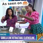 GorillaLine Max - Retractable Clothesline Indoor Outdoor Clothes Line - Heavy Duty Clothes Drying Laundry Line - Wall Mounted Drying Rack - Air Dry Clothing - Max Tighten with GorillaGrip