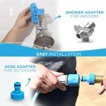 Aquapaw Dog Bath Brush Pro – Sprayer & Scrubber in One – Indoor/Outdoor Pet Grooming Tool for Long & Short Hair – Includes Hose & Shower Attachment