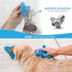 Aquapaw Dog Bath Brush Pro – Sprayer & Scrubber in One – Indoor/Outdoor Pet Grooming Tool for Long & Short Hair – Includes Hose & Shower Attachment