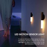 Night Light Motion Sensor, for Kids Toddler Baby Nursery, Magnetic Rechargeable LED Wall Lamp, Portable Wooden Wall Sconce, Battery USB Touch, for Bedrooms Corridors Stairs Bathroom
