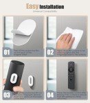 Nearockle 6 Pack Magnetic Remote Control Holder Wall Mount, 2025 Upgraded Smaller & Stronger Magnetic Silicone Remote Control Organizer TV Remote Charger Holder Caddy Back of TV (White)