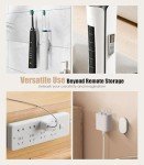 Nearockle 6 Pack Magnetic Remote Control Holder Wall Mount, 2025 Upgraded Smaller & Stronger Magnetic Silicone Remote Control Organizer TV Remote Charger Holder Caddy Back of TV (White)