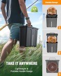 Ausic 9L Bucket Portable Misting Fan for Outdoors Patios, 30000mAh Rechargeable Battery Operated Camping Fan, 3 Strong Winds, 3 Large Spray Outlets, for Fishing/Travel/Garden Party/Golf/Tent/Office