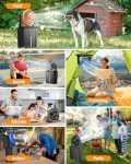 Ausic 9L Bucket Portable Misting Fan for Outdoors Patios, 30000mAh Rechargeable Battery Operated Camping Fan, 3 Strong Winds, 3 Large Spray Outlets, for Fishing/Travel/Garden Party/Golf/Tent/Office