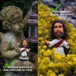 Jesus Bobblehead - Mini Dashboard Jesus for Car (4.29"), Durable Resin Plastic Jesus for Car Dashboard - Religious Car Accessories, Tiny Jesus Figurine, Christian Decor - Christian Valentine Gift