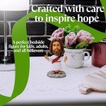 Jesus Bobblehead - Mini Dashboard Jesus for Car (4.29"), Durable Resin Plastic Jesus for Car Dashboard - Religious Car Accessories, Tiny Jesus Figurine, Christian Decor - Christian Valentine Gift