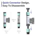 RAINPOINT Smart Garden Hose Water Flow Meter with Real-Time Tracking & Usage Alert - Water Flow Sensor & Flow Meter - Smart Hose Water Meter for Garden Hose, Operates Manual or Via WiFi Gateway