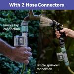 RAINPOINT Smart Garden Hose Water Flow Meter with Real-Time Tracking & Usage Alert - Water Flow Sensor & Flow Meter - Smart Hose Water Meter for Garden Hose, Operates Manual or Via WiFi Gateway