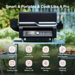 ASMOKE Essential - Smart Portable Wood Pellet Grill with 5" LCD Screen, 8-in-1 Grill, Clean Smoking, Wi-Fi Smart Control, 8H Battery, ASCA Technology, 271 sq.in, fit for Family BBQ, Outdoor Cooking