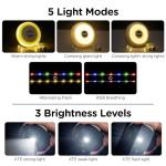 OGERY Camping String Lights, 4 in 1 Quick Storage 32.8FT Rechargeable Tent Lights String with 8 Lighting Modes, Hanging Waterproof Portable LED Lamp for Outdoor Patio Awning Garden Party Essentials