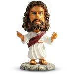Jesus Bobblehead - Mini Dashboard Jesus for Car (4.29"), Durable Resin Plastic Jesus for Car Dashboard - Religious Car Accessories, Tiny Jesus Figurine, Christian Decor - Christian Valentine Gift