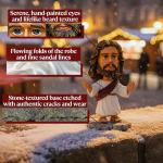 Jesus Bobblehead - Mini Dashboard Jesus for Car (4.29"), Durable Resin Plastic Jesus for Car Dashboard - Religious Car Accessories, Tiny Jesus Figurine, Christian Decor - Christian Valentine Gift