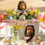 Jesus Bobblehead - Mini Dashboard Jesus for Car (4.29"), Durable Resin Plastic Jesus for Car Dashboard - Religious Car Accessories, Tiny Jesus Figurine, Christian Decor - Christian Valentine Gift