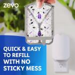 Zevo 2 Flying Insect Traps & 2 Cartridges - Plug In Fly Trap & Indoor Bug Catcher for Gnats, House & Fruit Flies - Mess-Free - Use in Any Room - Uses Blue & UV Light (2 Plug In Devices & 2 Cartridges)