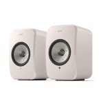 KEF LSX II LT Wireless Bookshelf Speakers - Stone White