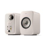 KEF LSX II LT Wireless Bookshelf Speakers - Stone White