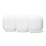 Google Wifi Pro – Wi-Fi 6E Reliable home system with fast speed and whole-home coverage Mesh router snow, 3-Pk
