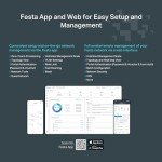 TP-Link Festa F65 AX3000 WiFi 6 Access Point, Free Cloud Management, 802.3at PoE or Passive PoE 48V or 12V/1.2A DC, Festa Mesh, OFDMA, MU-MIMO, Up to 250 Clients, Guest Network, VPN, VLAN