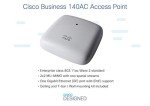 Cisco Business 140AC 802.11ac 2x2 Wave 2 Access Point 1 GbE Port- Ceiling Mount, Limited Lifetime Protection (CBW140AC-E)
