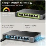 TP-Link TL-SG108S 8 Port Gigabit Network Switch, Power Saving, Plug & Play, Metal Case, Ethernet Switch, Ethernet Splitter, Support QoS & IGMP Snooping, Desktop or Wall Mount