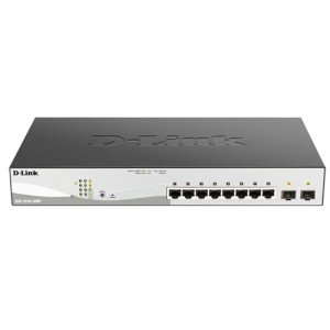 D-Link DGS-1210-10MP 10-Port Gigabit Smart Managed PoE Switch with 2 Gigabit SFP Ports, 130 W Power Budget, Enhanced L2 Switching and Security