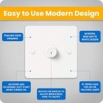 Candeo Smart Switch LED Dimmer compatible with Philips Hue, Smartthings and all Zigbee hubs, for dimmable LED/incandescent/halogen bulbs, 1 gang multiway, trailing edge, for smart control