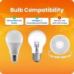 Candeo Smart Switch LED Dimmer compatible with Philips Hue, Smartthings and all Zigbee hubs, for dimmable LED/incandescent/halogen bulbs, 1 gang multiway, trailing edge, for smart control