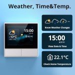 SONOFF NSPanel WiFi Smart Light Switch, 2 Gang Switch Smart Home Control Panel With Temperature Control Function, Smart Lights Control, Work With Alexa & Google Home, Require Live& Neutral Wire, White