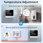 SONOFF NSPanel WiFi Smart Light Switch, 2 Gang Switch Smart Home Control Panel With Temperature Control Function, Smart Lights Control, Work With Alexa & Google Home, Require Live& Neutral Wire, White