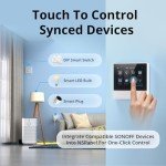 SONOFF NSPanel WiFi Smart Light Switch, 2 Gang Switch Smart Home Control Panel With Temperature Control Function, Smart Lights Control, Work With Alexa & Google Home, Require Live& Neutral Wire, White
