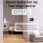 SONOFF NSPanel WiFi Smart Light Switch, 2 Gang Switch Smart Home Control Panel With Temperature Control Function, Smart Lights Control, Work With Alexa & Google Home, Require Live& Neutral Wire, White