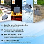 NineLeaf 3 Gang Outdoor Switch Box,Upgraded Smart Heavy-Duty Waterproof Outdoor Electrical Box IP66,WiFi light Timer Outdoor Compatible with Tuya/Smart Life,Cable Gland Included,110V-240V,Outdoor Use