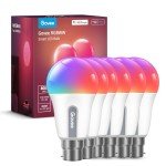 Govee RGBWW Smart Bulbs, WiFi LED Light Bulb B22, 9W, 800LM, Music Sync, 16 Million Colors, 54 Scenes, Work with Alexa & Google Assistant, 6 Packs