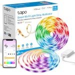 Tapo Smart LED Strip Light, 2x5m, Wi-Fi App Control RGBW Multicolour LED Light Strips, PU Coating, Works with Alexa & Apple HomeKit, Suitable for TV Kitchen DIY LED Lights for Bedroom (Tapo L930-10)