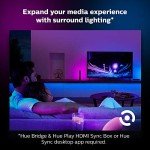 Philips Hue White and Colour Ambiance LED Smart Lightstrip [2 m + 1 m Extension], with Bluetooth, Works with Alexa, Google Assistant and Apple Homekit, One Colour