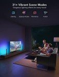 Govee RGBIC TV Light Bars, 38cm WiFi TV Backlight with Double Light Beads, Smart Lighting with Multiple Placement Options Suitable for 45-70inch Television, Work with Alexa and Google Assistant, Black