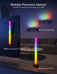 Govee RGBIC TV Light Bars, 38cm WiFi TV Backlight with Double Light Beads, Smart Lighting with Multiple Placement Options Suitable for 45-70inch Television, Work with Alexa and Google Assistant, Black