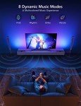 Govee RGBIC TV Light Bars, 38cm WiFi TV Backlight with Double Light Beads, Smart Lighting with Multiple Placement Options Suitable for 45-70inch Television, Work with Alexa and Google Assistant, Black