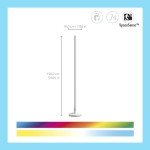 WiZ Smart LED Floor Lamp, Colour Dual Zone Light [UK Plug],Connected WiFi Works with Alexa, Google Assistant & HomeKit, App Control for Livingroom, Bedroom, Dining Room, Energy Monitoring