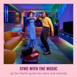 WiZ Smart Flex LED Strip Light, 5m, 16 Million Colours, Dynamic Light Scenes, Connects to Your Wi-Fi, Voice/App Control, Works with Google Home, Alexa and HomeKit, LED Lights - Bedroom, Living Room