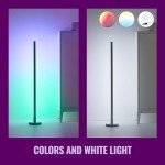 WiZ Smart LED Floor Lamp, Colour Dual Zone Light [UK Plug],Connected WiFi Works with Alexa, Google Assistant & HomeKit, App Control for Livingroom, Bedroom, Dining Room, Energy Monitoring